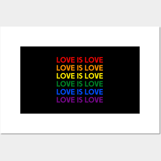 Love is Love - Rainbow Text Posters and Art